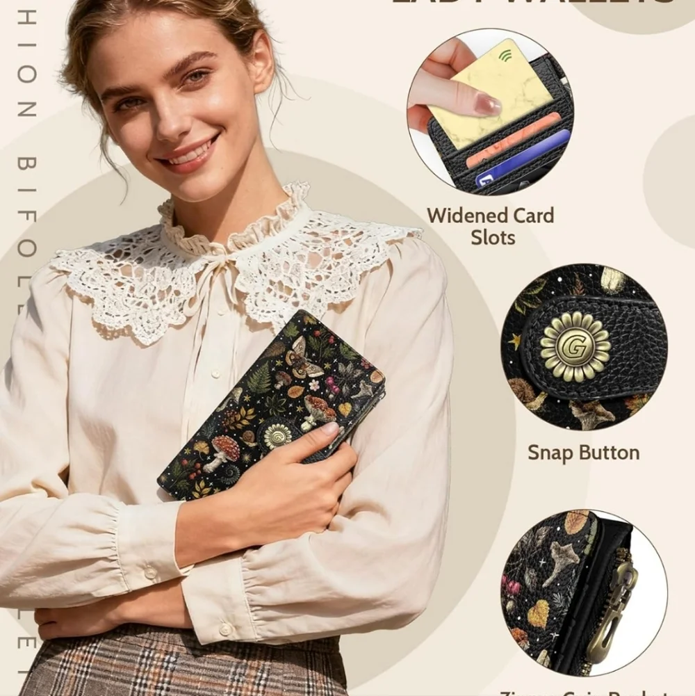 Floral RFID Blocking Wallet Case